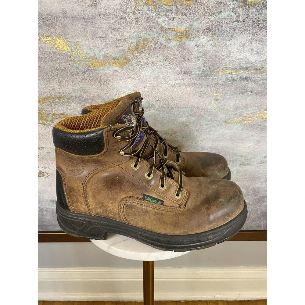 Georgia Boot Boots Mens Size 8.5W Brown Leather Waterproof Work Comp Toe G6644